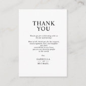 Classic Eenvoudig Minimalistisch Dank u Behuizing  Informatiekaartje (Voorkant)