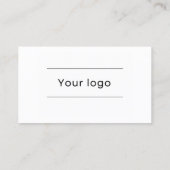 Classic eenvoudig wit Visitekaartje met je logo (Achterkant)