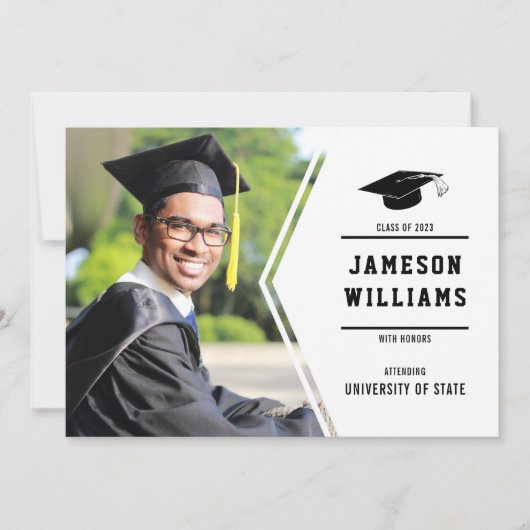 CLASSIC EENVOUDIGE aankondiging van het Afstuderen (Voorkant)