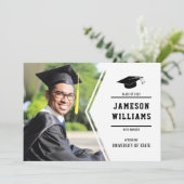 CLASSIC EENVOUDIGE aankondiging van het Afstuderen (Staand voorkant)