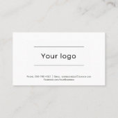 Classic eenvoudige Afspraakkaart, met uw logo Afsprakenkaartje (Achterkant)