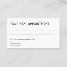 Classic eenvoudige Afspraakkaart, met uw logo