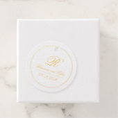 Classic Eenvoudige Elegantie Bruiloft Folie Favor Bedankjes Labels (Met doos)