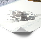 Classic eenvoudige kerst waterverf rendieren poster (Hoek)