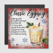Classic Eggnog Recept Magnetische Kaart (Voorkant / Achterkant)