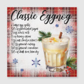 Classic Eggnog Recept Magnetische Kaart (Voorkant)
