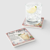 Classic Eggnog Recept Marmeren Onderzetter (Zijkant)