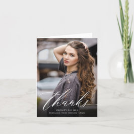 Classic Elegance Afstuderen foto Bedankkaart