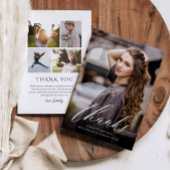 Classic Elegance Afstuderen foto Bedankkaart