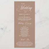 Classic Elegance Black Script, Wedding Ceremony Programmakaart (Voorkant)