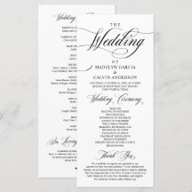 Classic Elegance Black Script, Wedding Ceremony