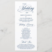 Classic Elegance Black Script, Wedding Ceremony Programmakaart (Voorkant)
