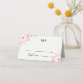 Classic Elegance: Blush Rose Wedding Plaatskaartje (Voorkant)