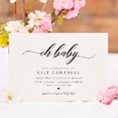 Classic Elegance Calligraphy Script Baby shower in Kaart