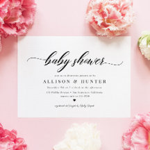 Classic Elegance Calligraphy Script Baby shower