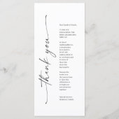 Classic Elegance Double Sided Wedding Menu (Achterkant)