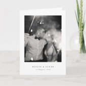 Classic Elegance Folded Wedding Bedankkaart (Voorkant)