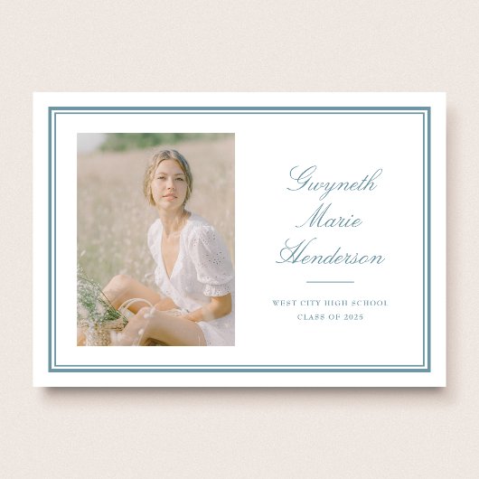 Classic Elegance Foto Afstuderen Aankondiging