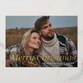 Classic Elegance Gold Vrolijk Kerstfeest Kaart (Voorkant)