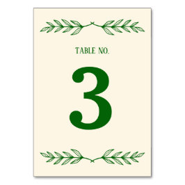 Classic Elegance Ivory & Emerald Islamic Wedding Kaart