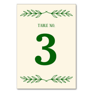 Classic Elegance Ivory & Emerald Islamic Wedding Kaart