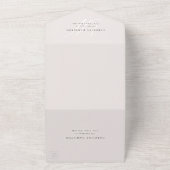 Classic Elegance kalligrafie monogram bruiloft All In One Uitnodiging (Buitenkant)