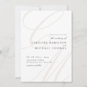 Classic Elegance kalligrafie monogram bruiloft Kaart (Voorkant)