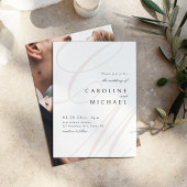 Classic Elegance kalligrafie monogram bruiloft Kaart