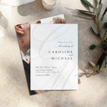 Classic Elegance kalligrafie monogram bruiloft