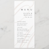 Classic Elegance kalligrafie monogram bruiloft Menu (Voorkant)