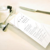 Classic Elegance kalligrafie monogram bruiloft Menu