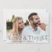 Classic Elegance Liefde en Bedankt Zwart Foto (Voorkant)