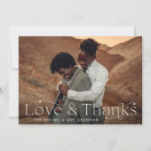 Classic Elegance Liefde en Bedankt Zwart Foto (Voorkant)