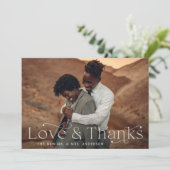 Classic Elegance Liefde en Bedankt Zwart Foto (Staand voorkant)