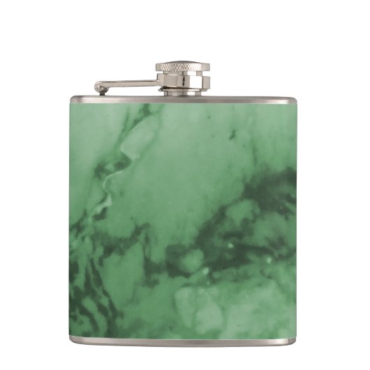 Classic Elegance Luxury | Groene marmer Stone Heupfles (Voorkant)