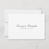 Classic Elegance Script Eenvoudige QR code bruilof RSVP Kaartje (Achterkant)