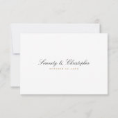 Classic Elegance Script Eenvoudige QR code bruilof RSVP Kaartje (Achterkant)