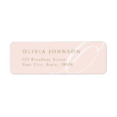 Classic Elegance Script Monogram Return Address Etiket (Voorkant)