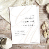 Classic Elegance Script Monogram Sla de datum op Save The Date