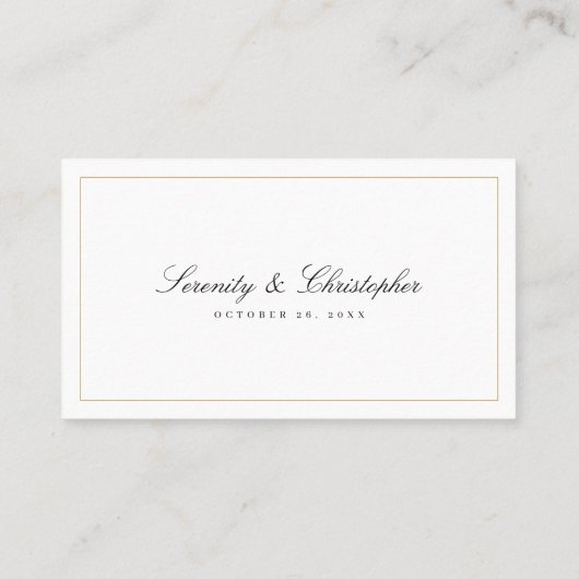Classic Elegance Script Website Insert Card Plaatskaartje (Achterkant)