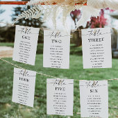 Classic Elegance Table Numbers Seating Chart Kaart