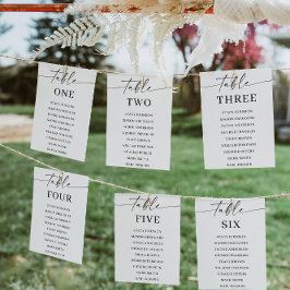 Classic Elegance Table Numbers Seating Chart Kaart