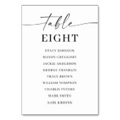 Classic Elegance Table Numbers Seating Chart Kaart (Voorkant)