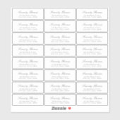 Classic Elegance transparant retouradreslabel Sticker (Vel)