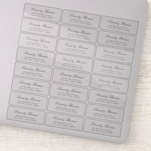 Classic Elegance transparant retouradreslabel Sticker