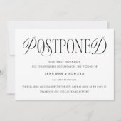 Classic Elegance Uitgestelde Wedding Update Wit Kaart (Voorkant)