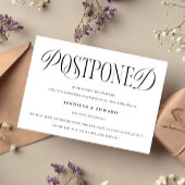 Classic Elegance Uitgestelde Wedding Update Wit Kaart