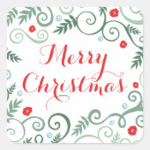 Classic Elegance Vakantie Stickers / Rood (Voorkant)