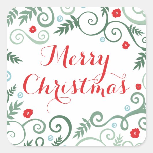 Classic Elegance Vakantie Stickers / Rood (Voorkant)