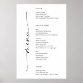 Classic Elegance Wedding Menu Poster (Voorkant)